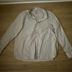 Vineyard Vines Light Gray and White Checkered Shirt